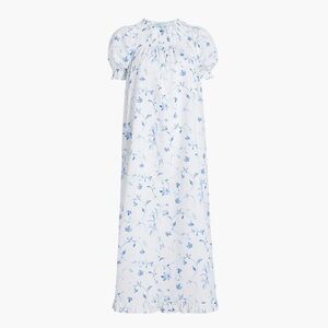 Caroline Nightgown with Blue Floral Print